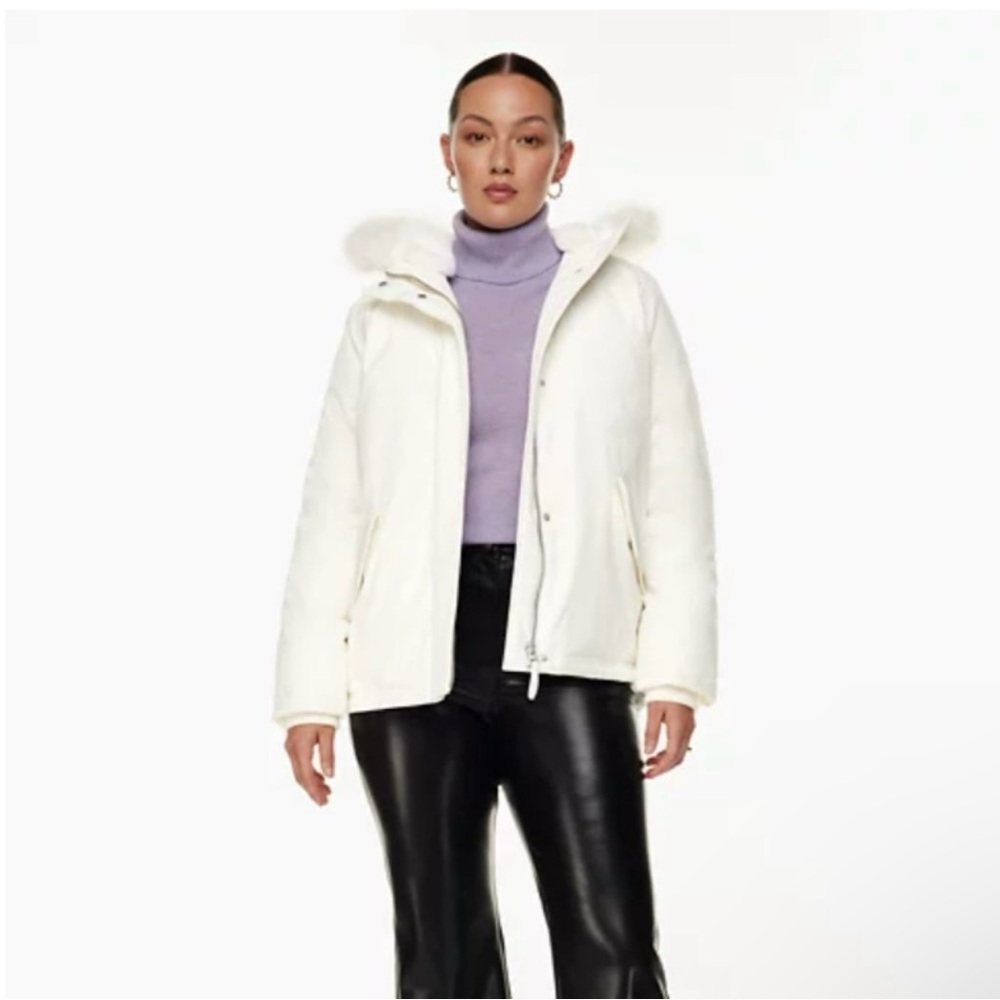 Aritzia Wilfred Mont Blanc Short Parka white L